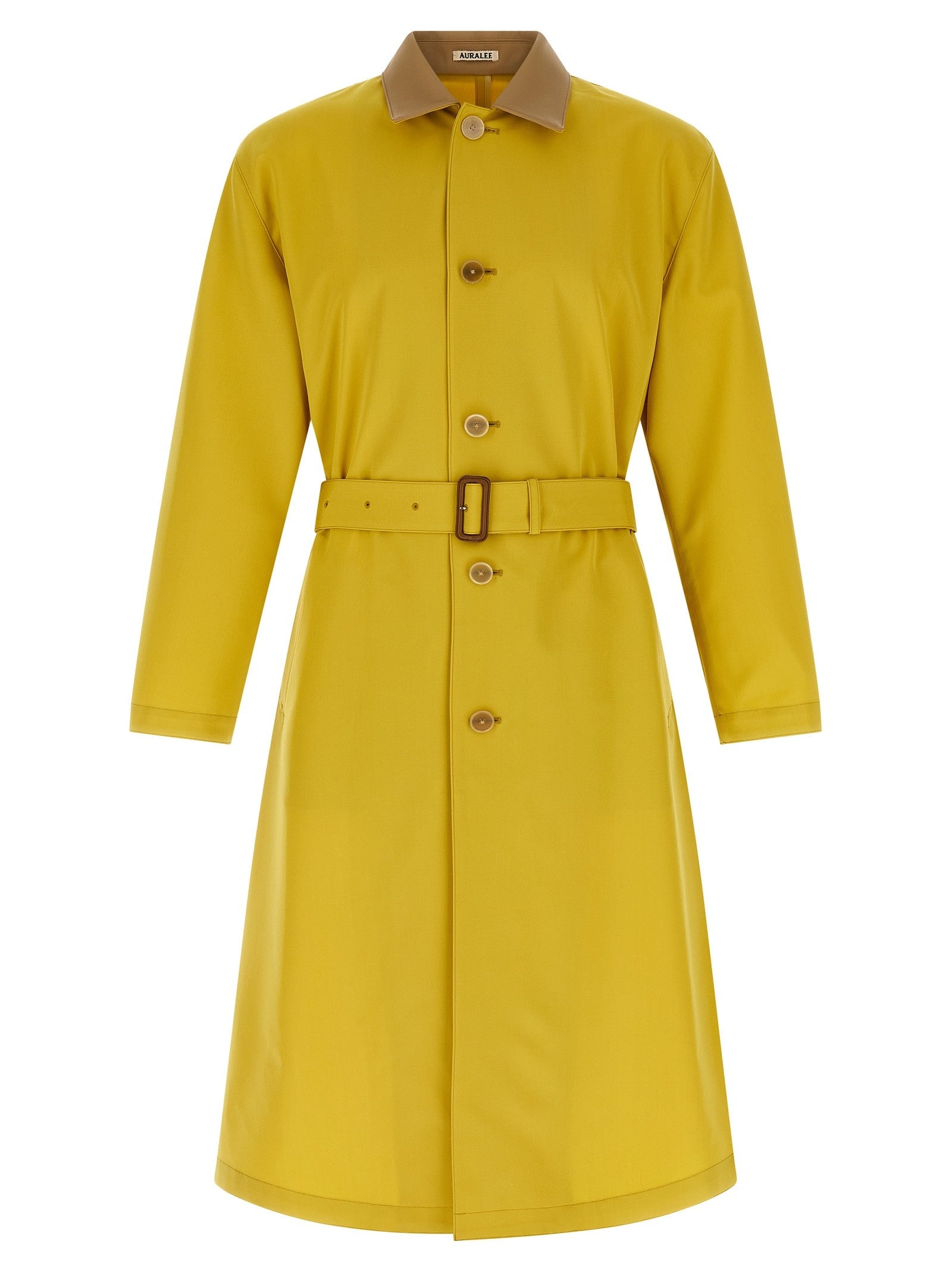 AURALEE Wool Max Canvas Coat Yellow