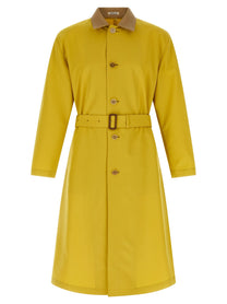 AURALEE Wool Max Canvas Coat Yellow