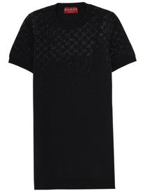 Gucci Women's Wool Mini Dress Black