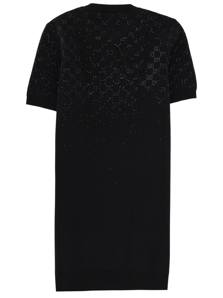 Gucci Women's Wool Mini Dress Black