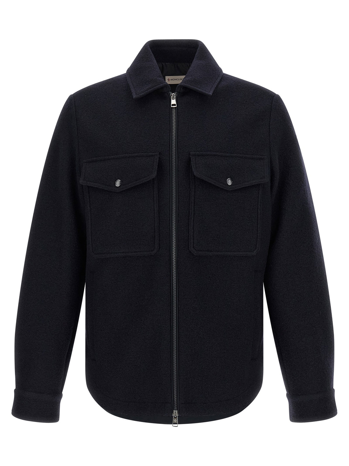 Moncler Wool Overshirt Blue