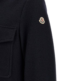 Moncler Wool Overshirt Blue, view 5