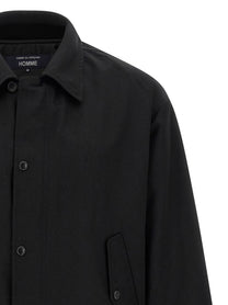 Comme Des Garҫons Homme Wool Overshirt Black