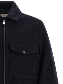 Moncler Wool Overshirt Blue, view 3