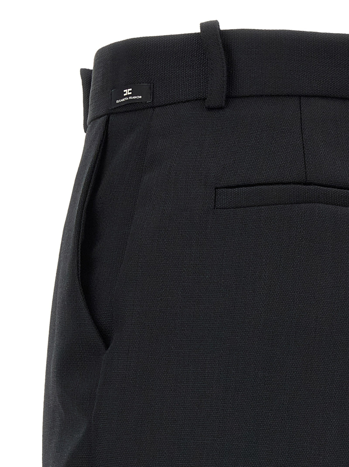 Elisabetta Franchi Wool Pants Black, view 4