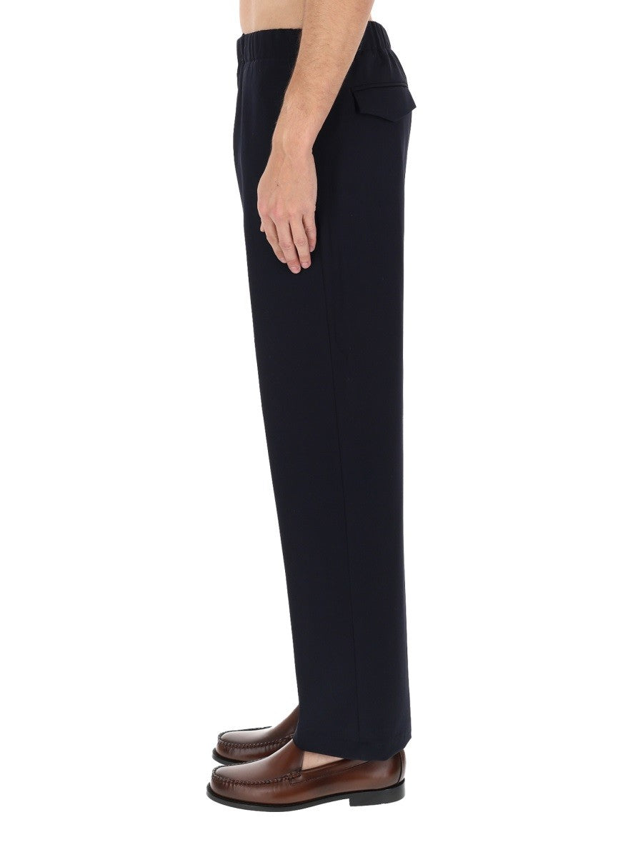 Lardini Men's Wool Pants Blue