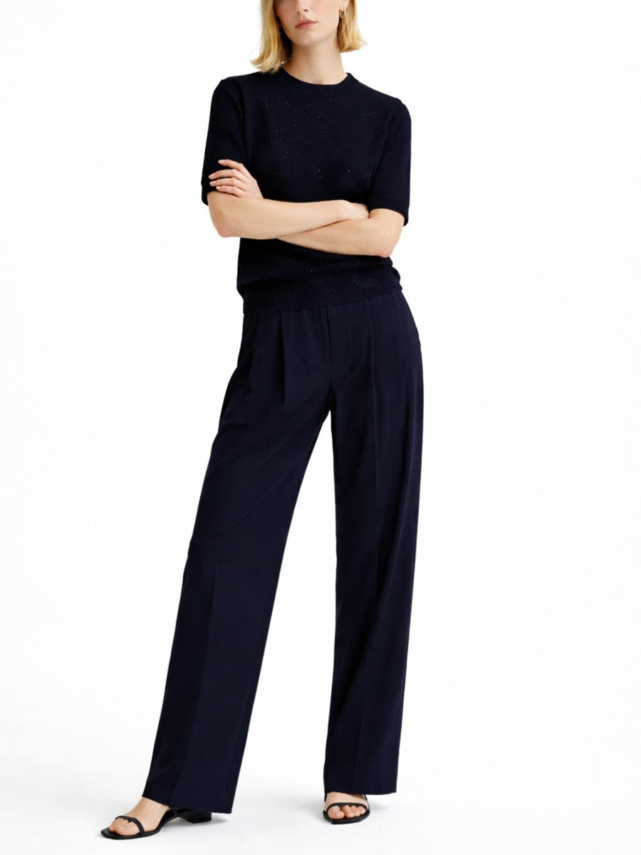 Fabiana Filippi Women's Wool Pants Blue