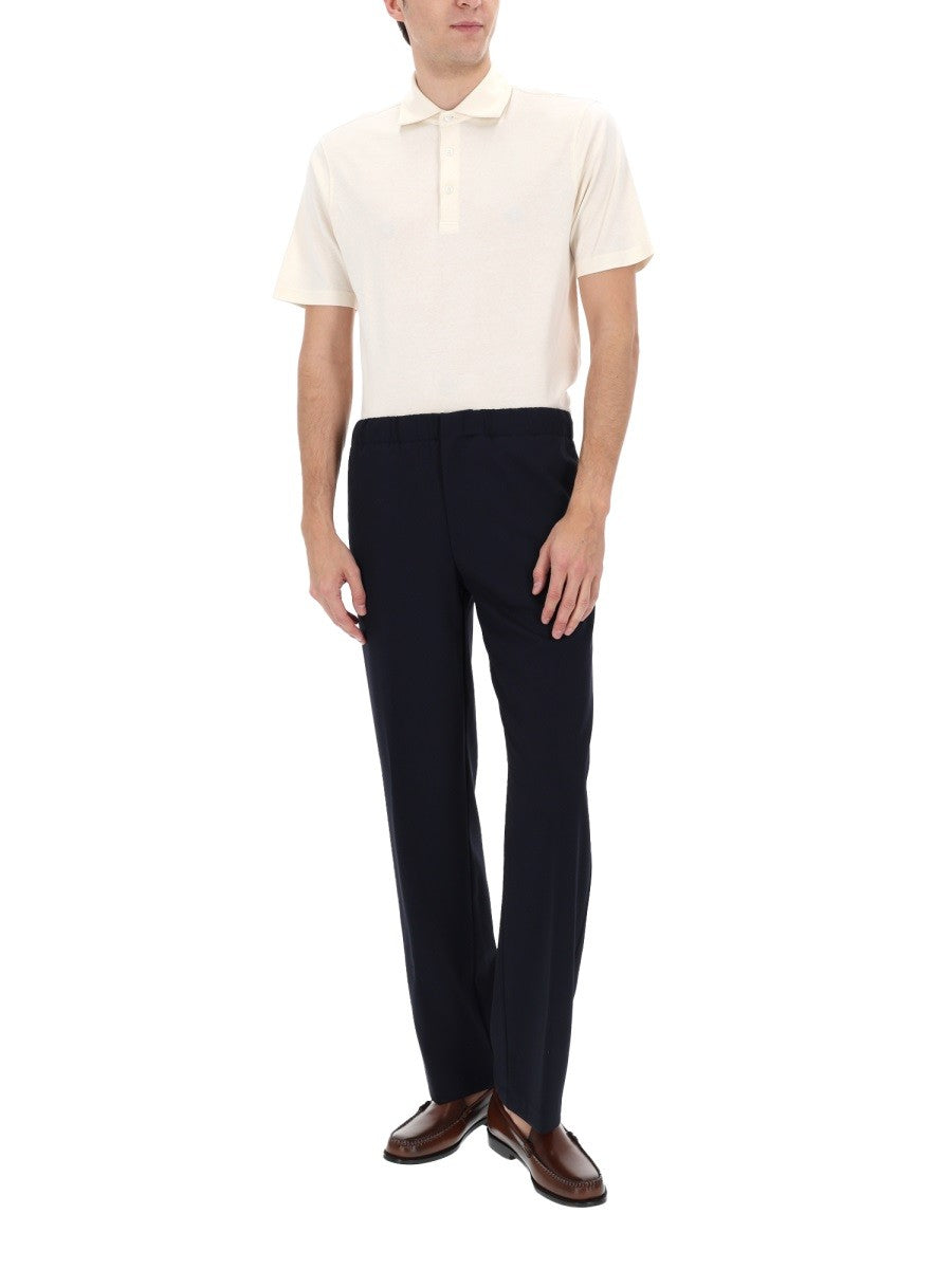 Lardini Men's Wool Pants Blue