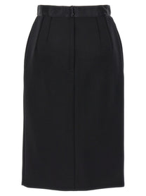 Dolce &amp; Gabbana Wool Pencil Skirt Black