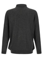 Kiton Wool Polo Shirt Microns Grey, view 2