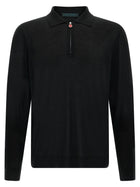 Kiton Wool Polo Shirt Microns Black