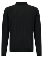 Kiton Wool Polo Shirt Microns Black, view 2