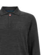 Kiton Wool Polo Shirt Microns Grey, view 3