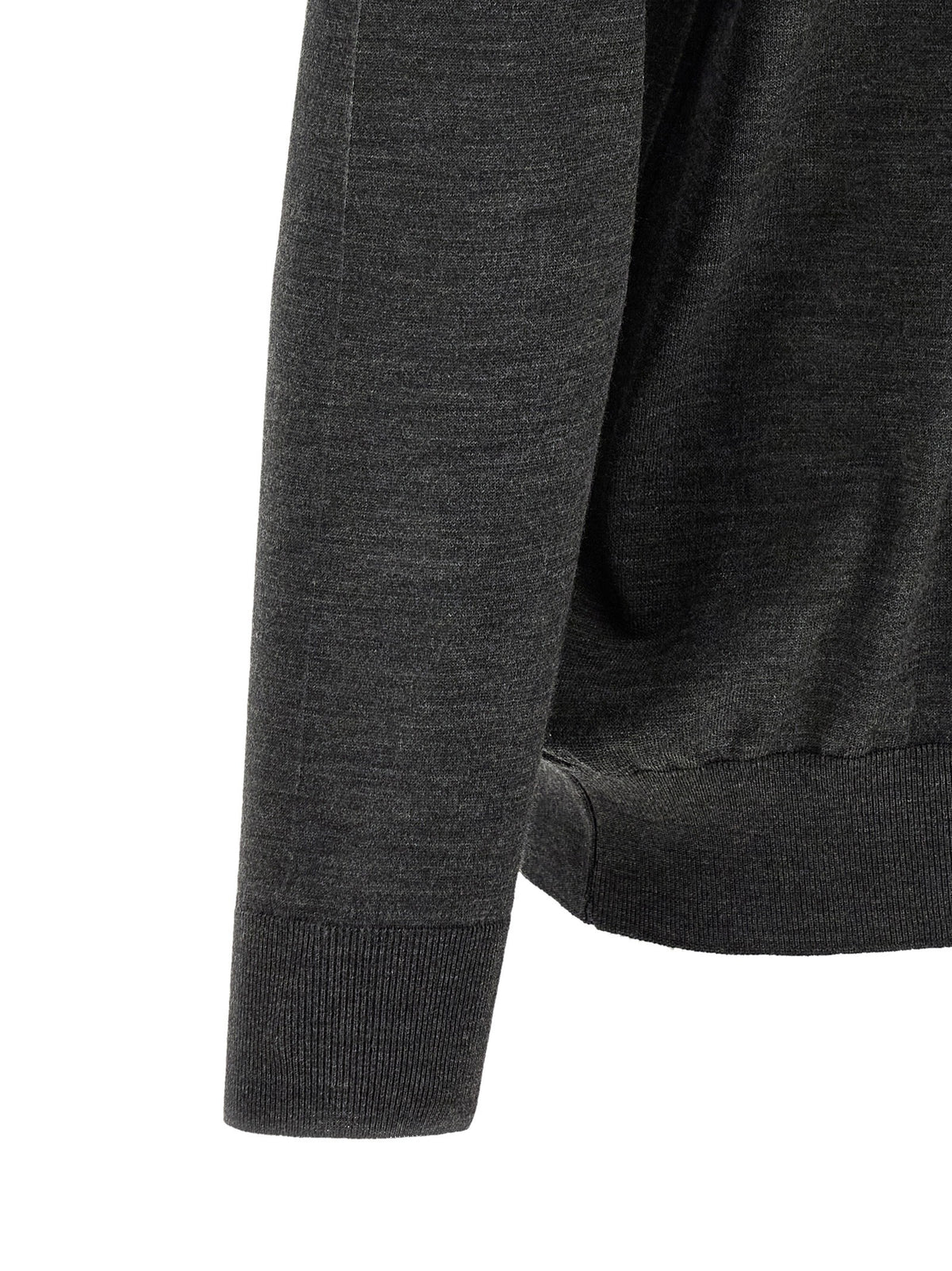 Kiton Wool Polo Shirt Microns Grey, view 4