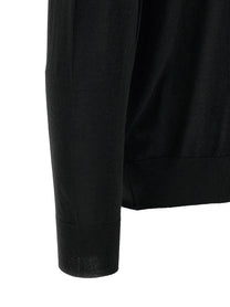 Kiton Wool Polo Shirt Microns Black