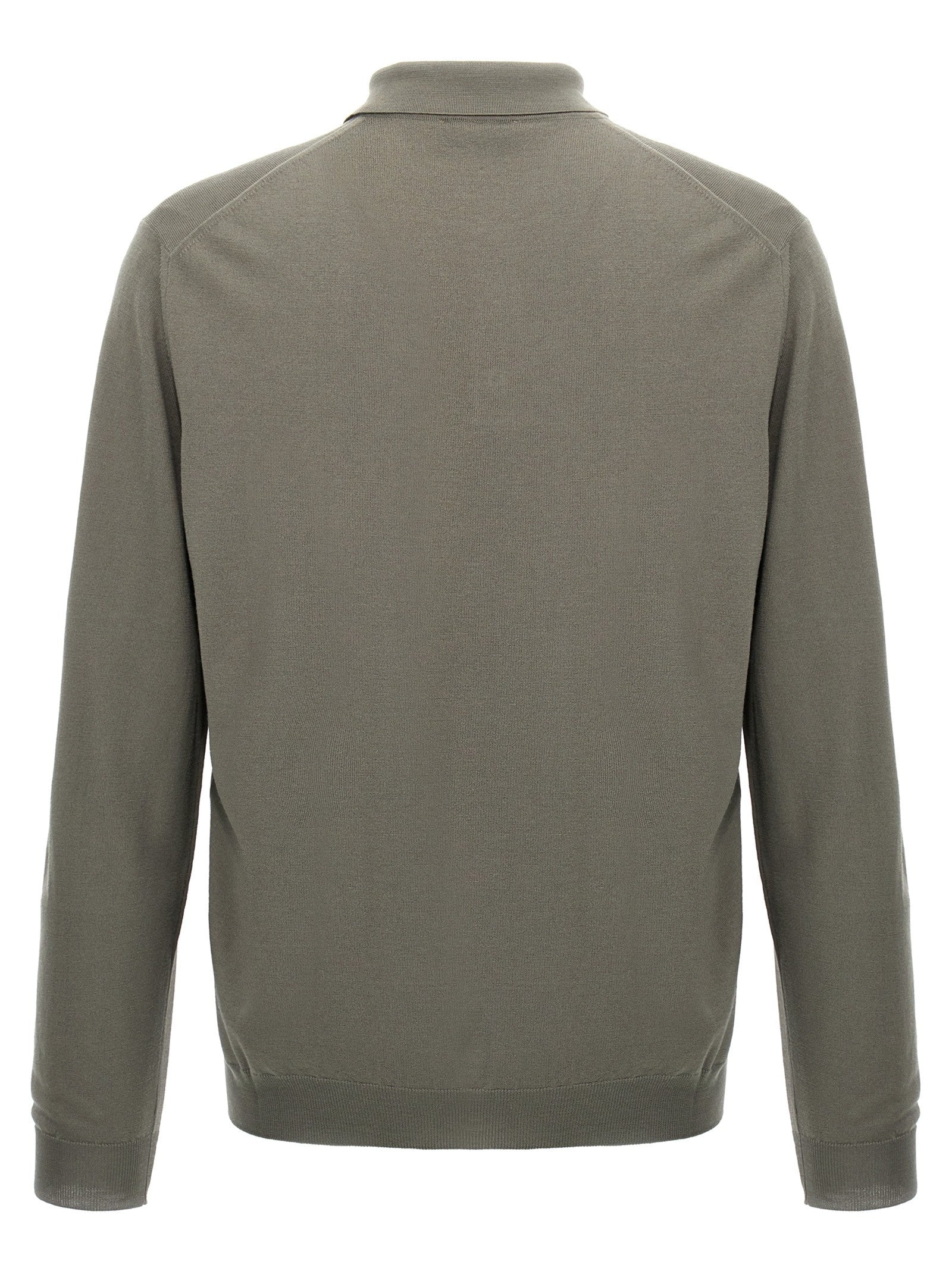 Zanone Wool Polo Shirt Grey