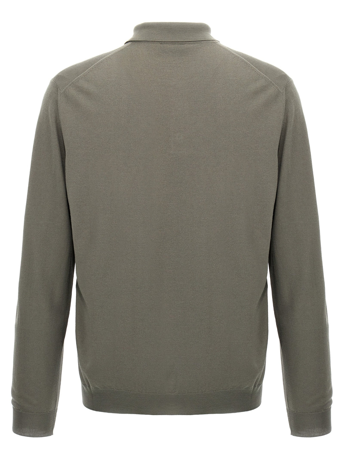 Zanone Wool Polo Shirt Grey, view 2