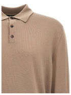 Zanone Wool Polo Shirt Beige, view 3