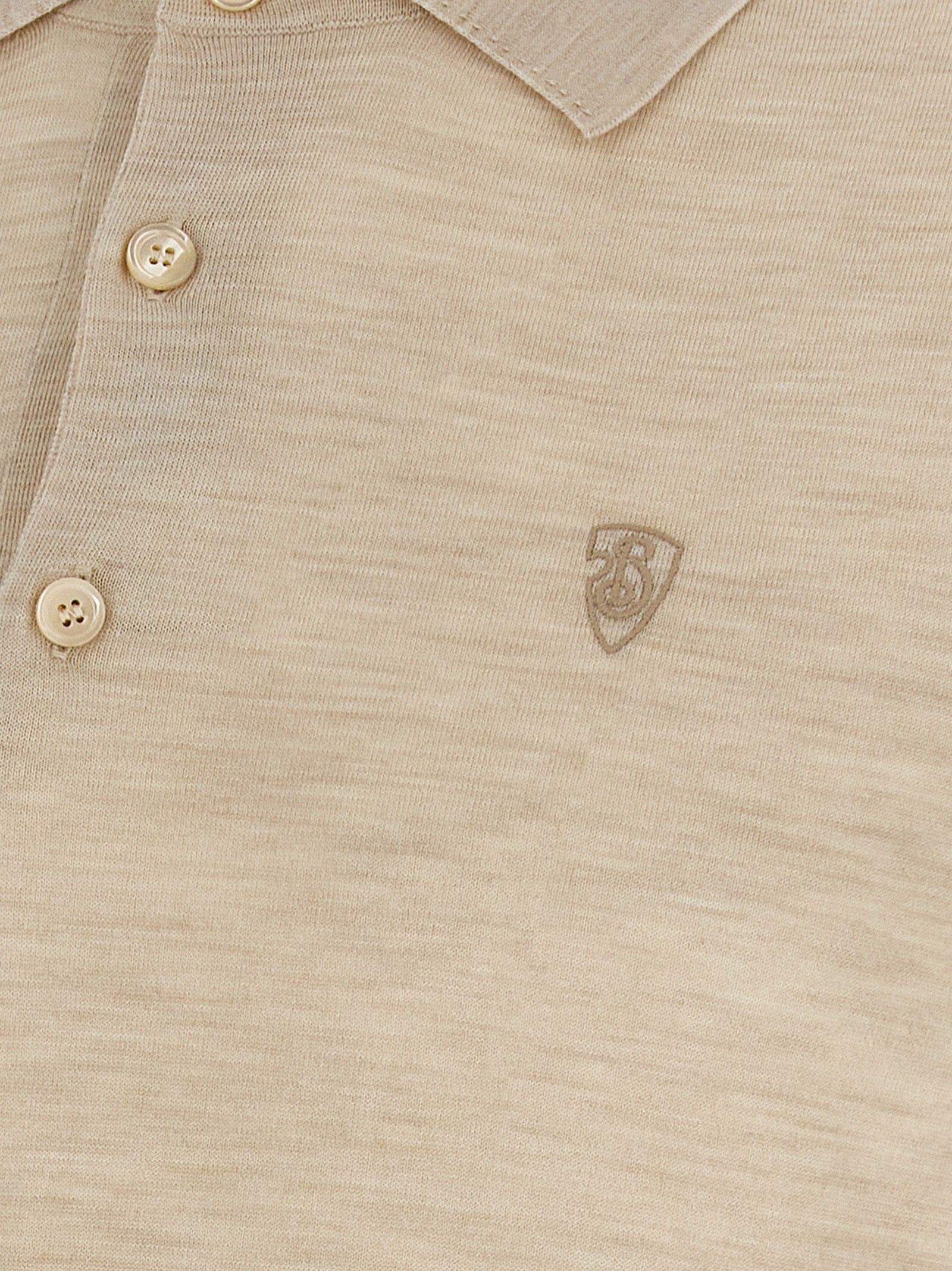 Burberry Wool Polo Shirt Beige