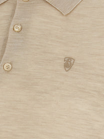 Burberry Wool Polo Shirt Beige