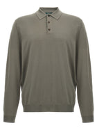 Zanone Wool Polo Shirt Grey