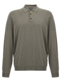 Zanone Wool Polo Shirt Grey