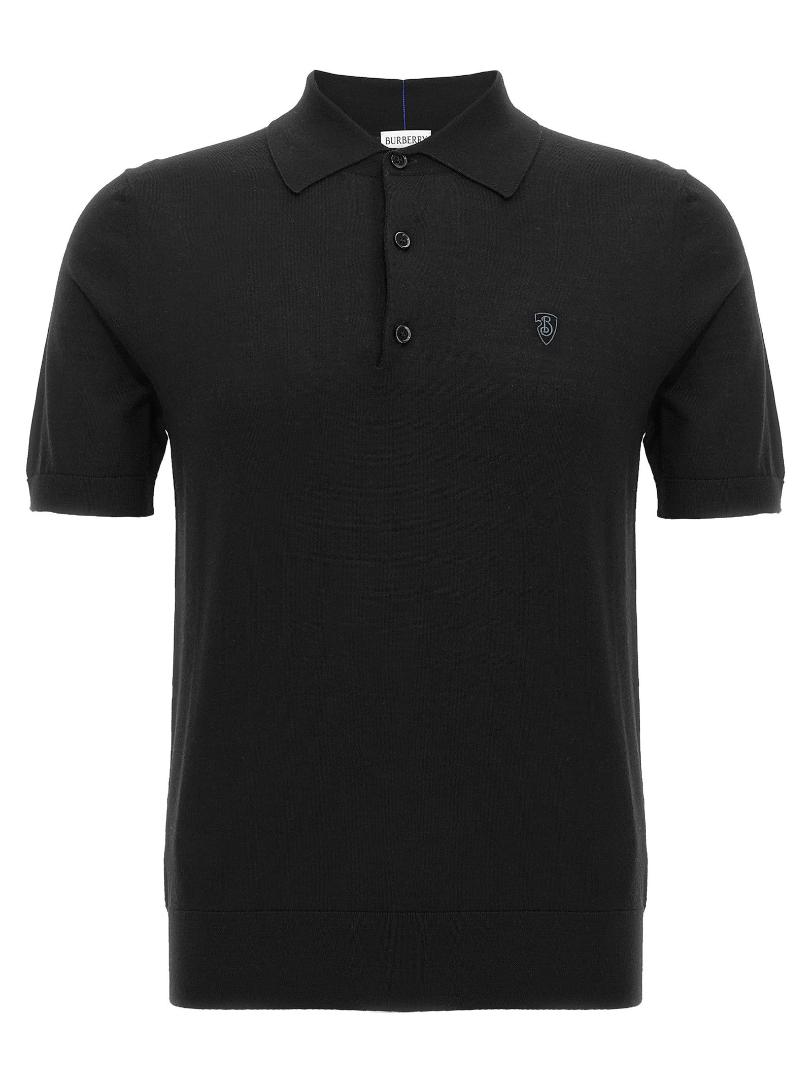 Burberry Wool Polo Shirt Black