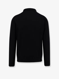 Kiton Men's Wool Polo Shirt Black