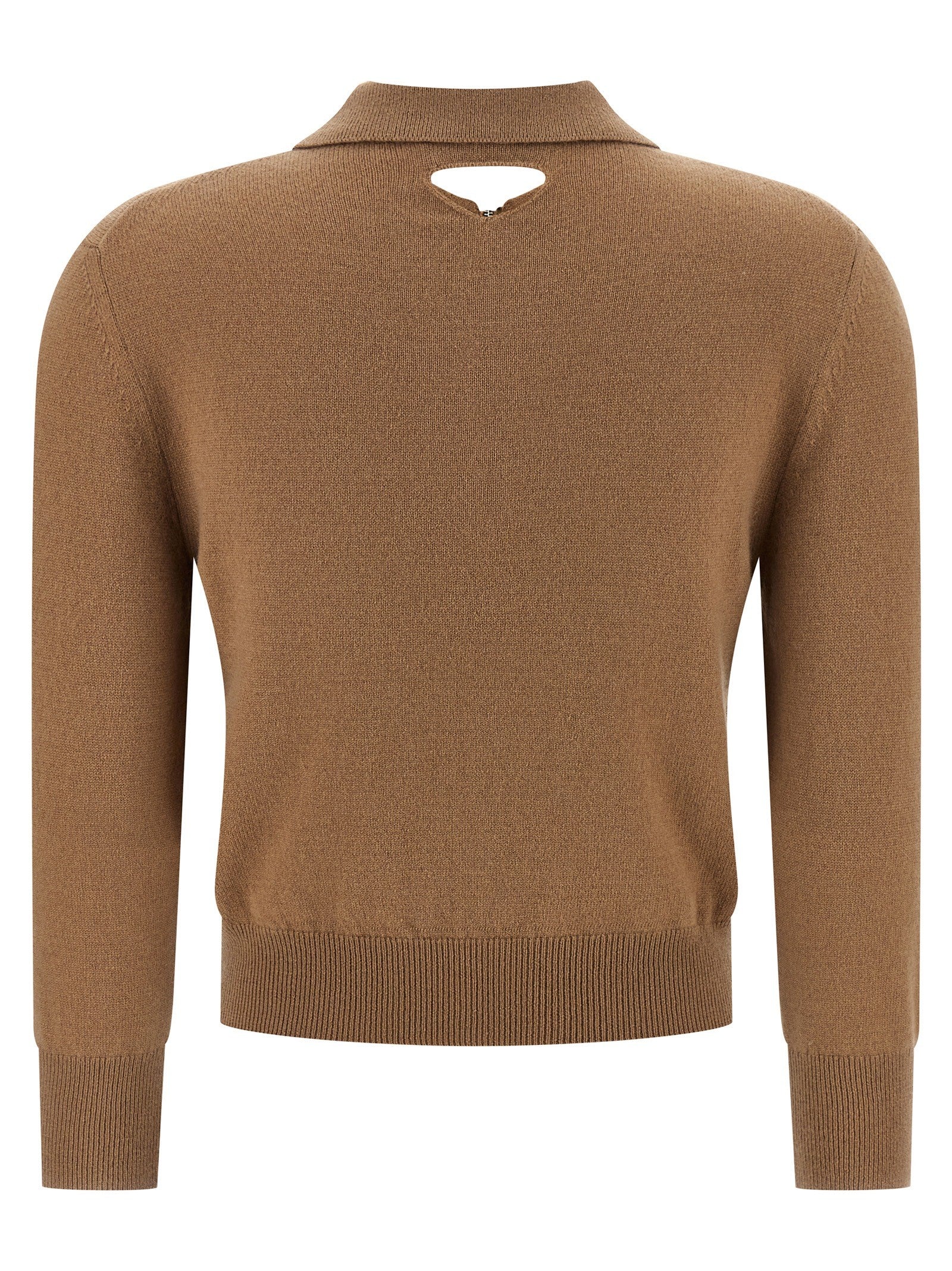 PRADA Wool Polo Shirt Beige