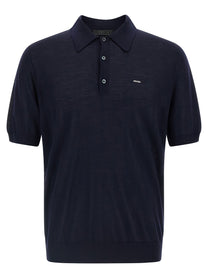 PRADA Wool Polo Shirt Blue