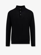 Kiton Men's Wool Polo Shirt Black