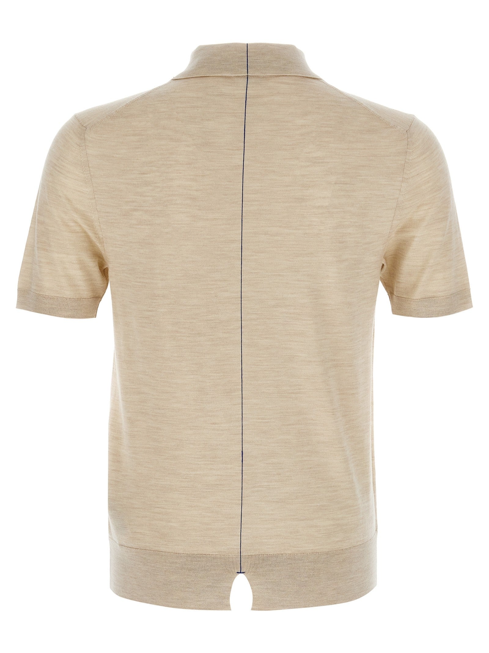 Burberry Wool Polo Shirt Beige