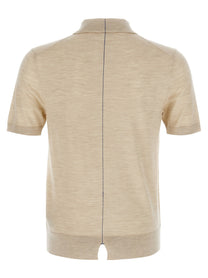 Burberry Wool Polo Shirt Beige