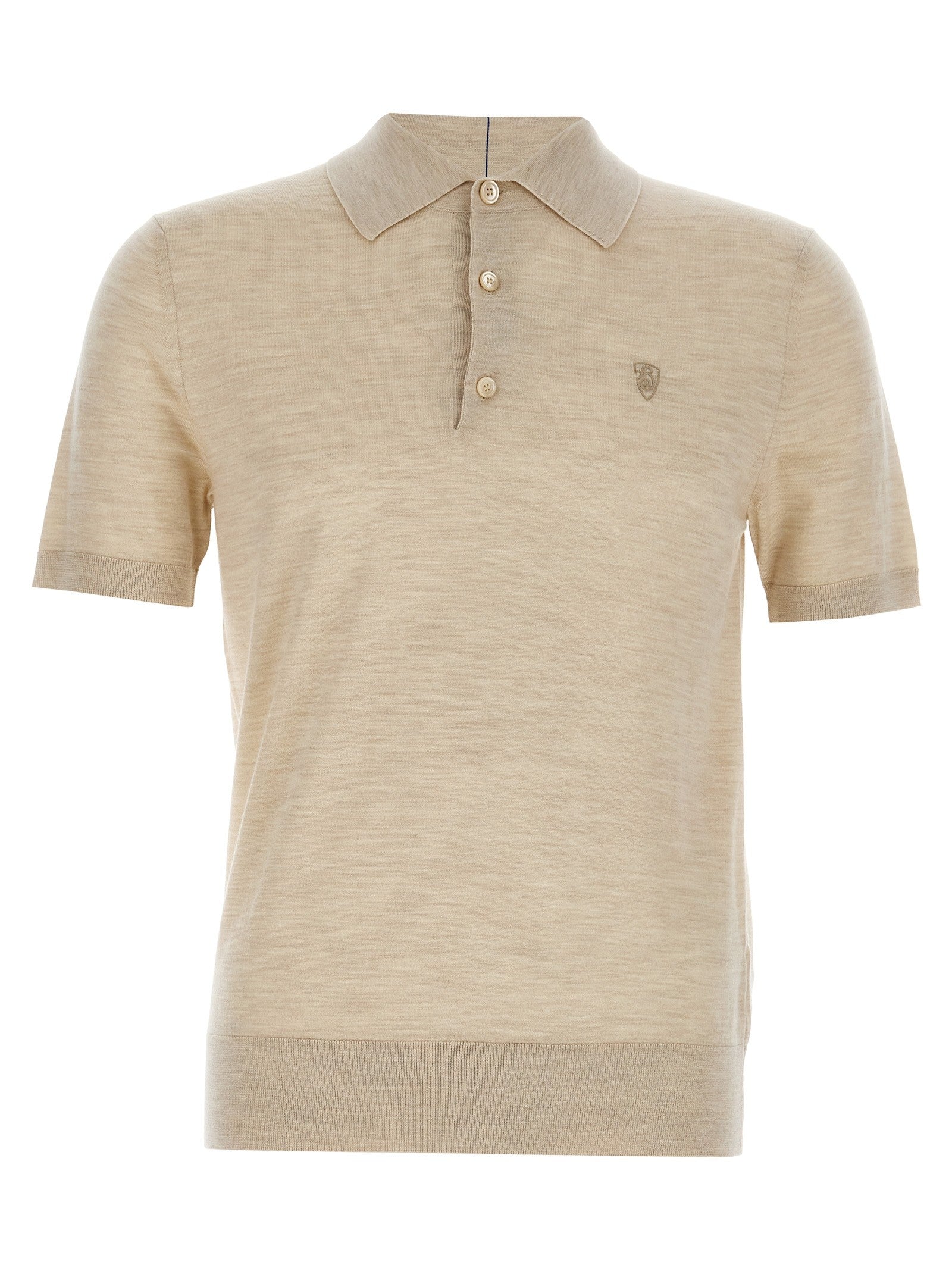 Burberry Wool Polo Shirt Beige