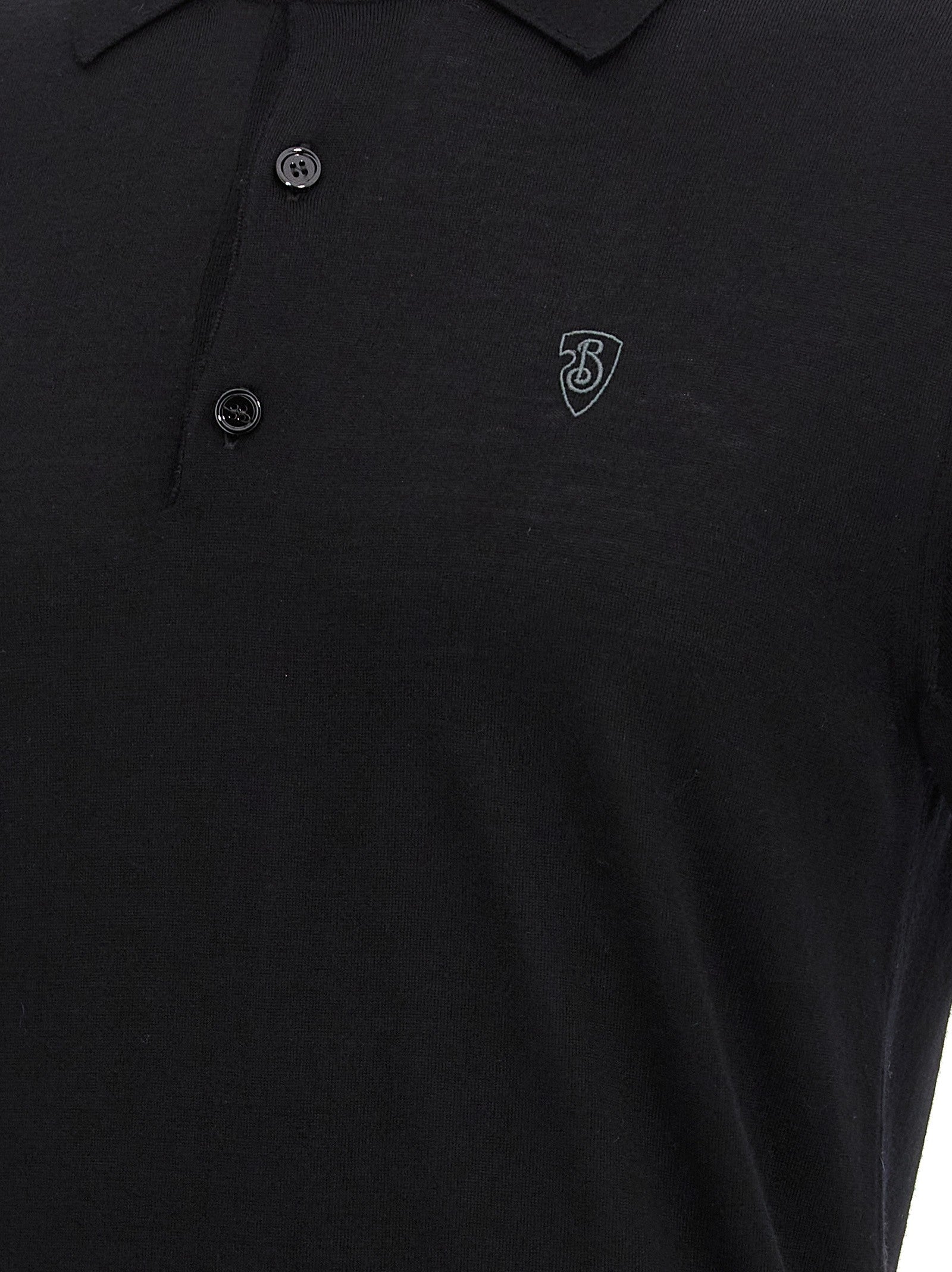 Burberry Wool Polo Shirt Black