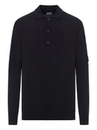 C.P. Company Men's Wool Polo Black