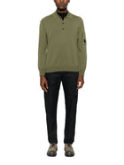 C.P. Company Men's Wool Polo Green, view 2