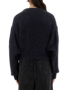 ROTATE Birger Christensen Women's Wool Puff Sweater Blue, view 3