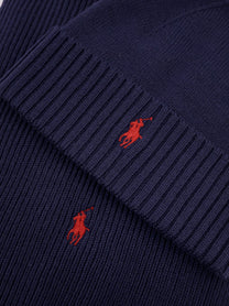 Polo Ralph Lauren Men's Wool Scarf Hat Box Blue