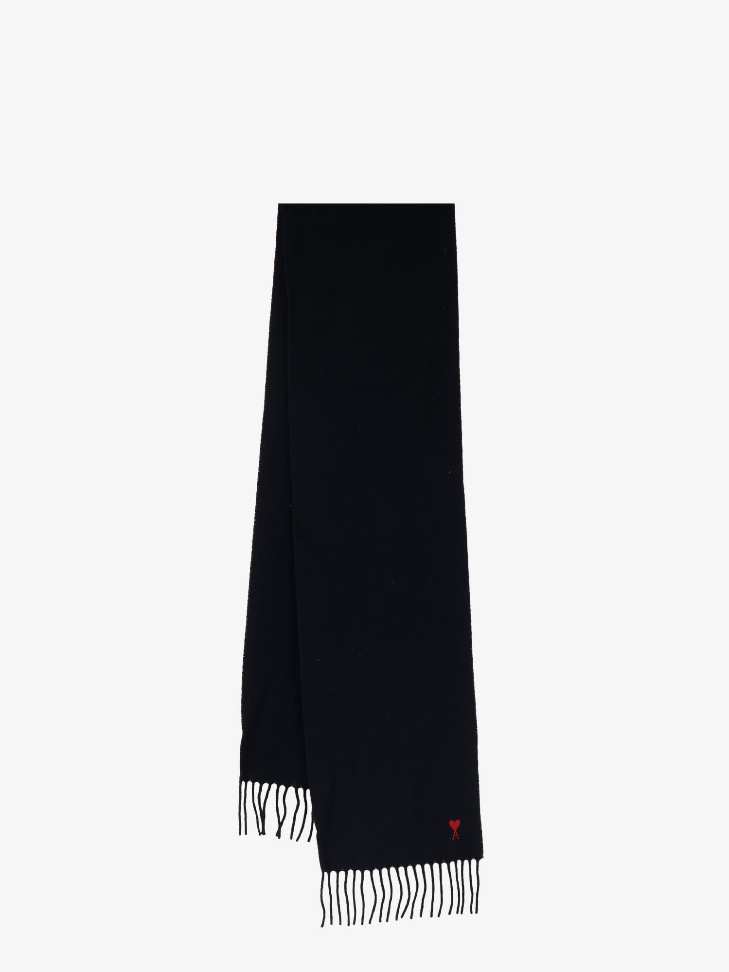 Ami Paris Men's Wool Scarf Black