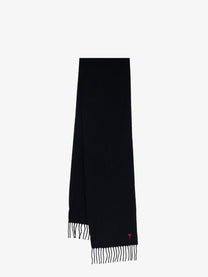 Ami Paris Men's Wool Scarf Black