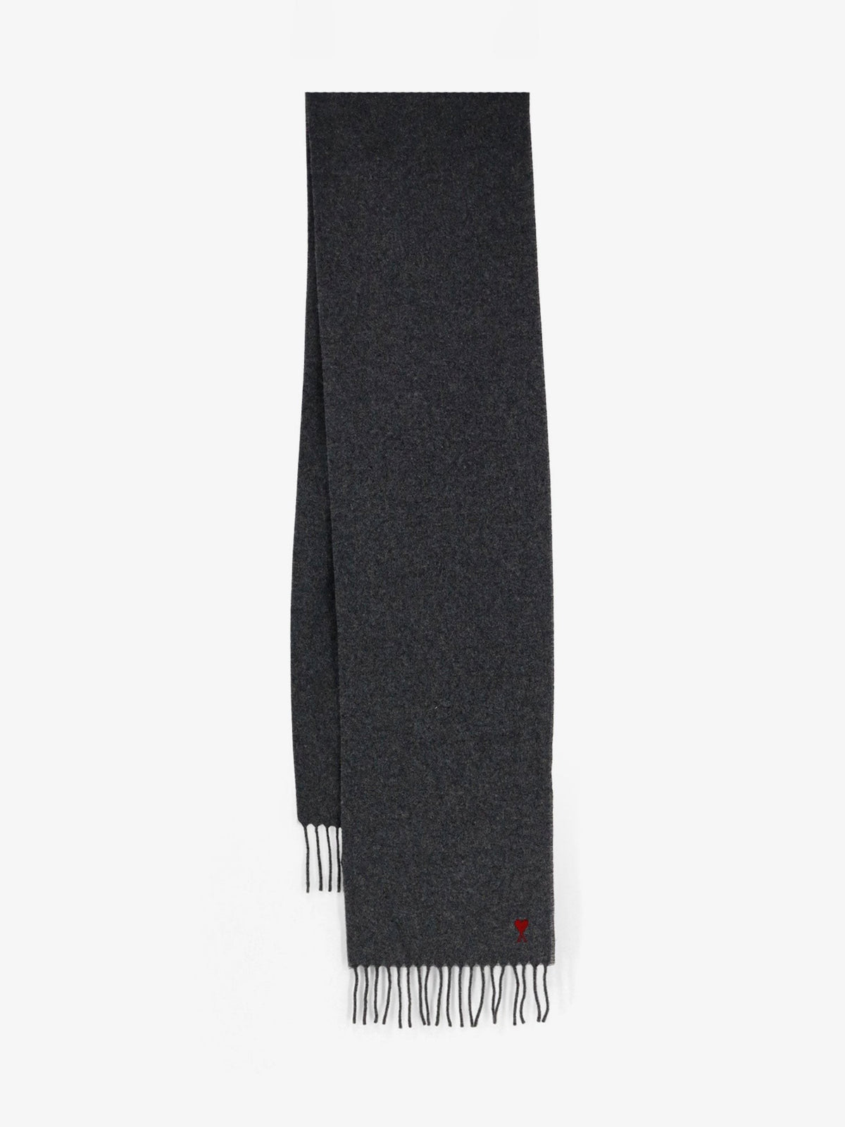Ami Paris Men's Wool Scarf Grey