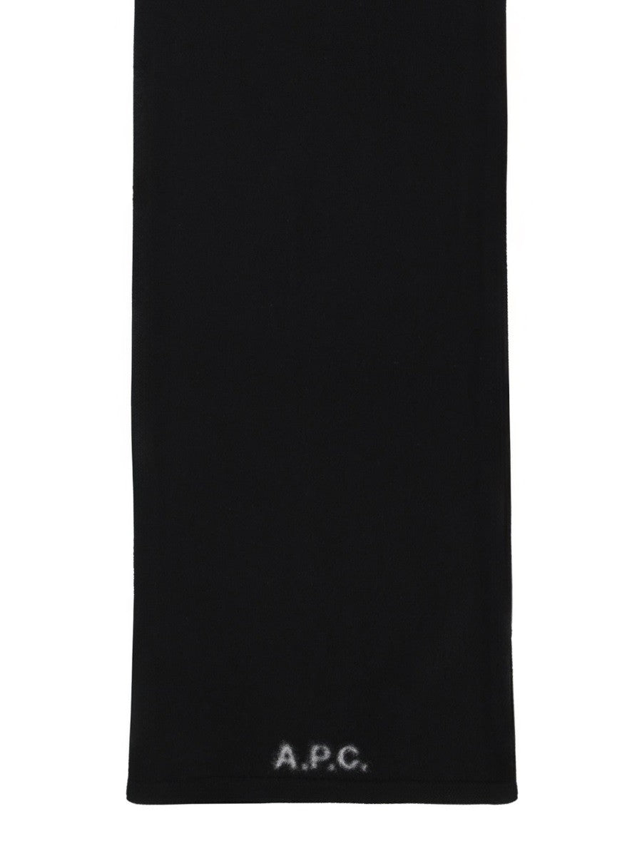 A.P.C Unisex Wool Scarf Black