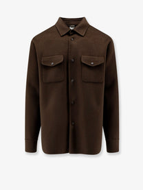ASPESI Men's Wool Shirt Jacket Brown