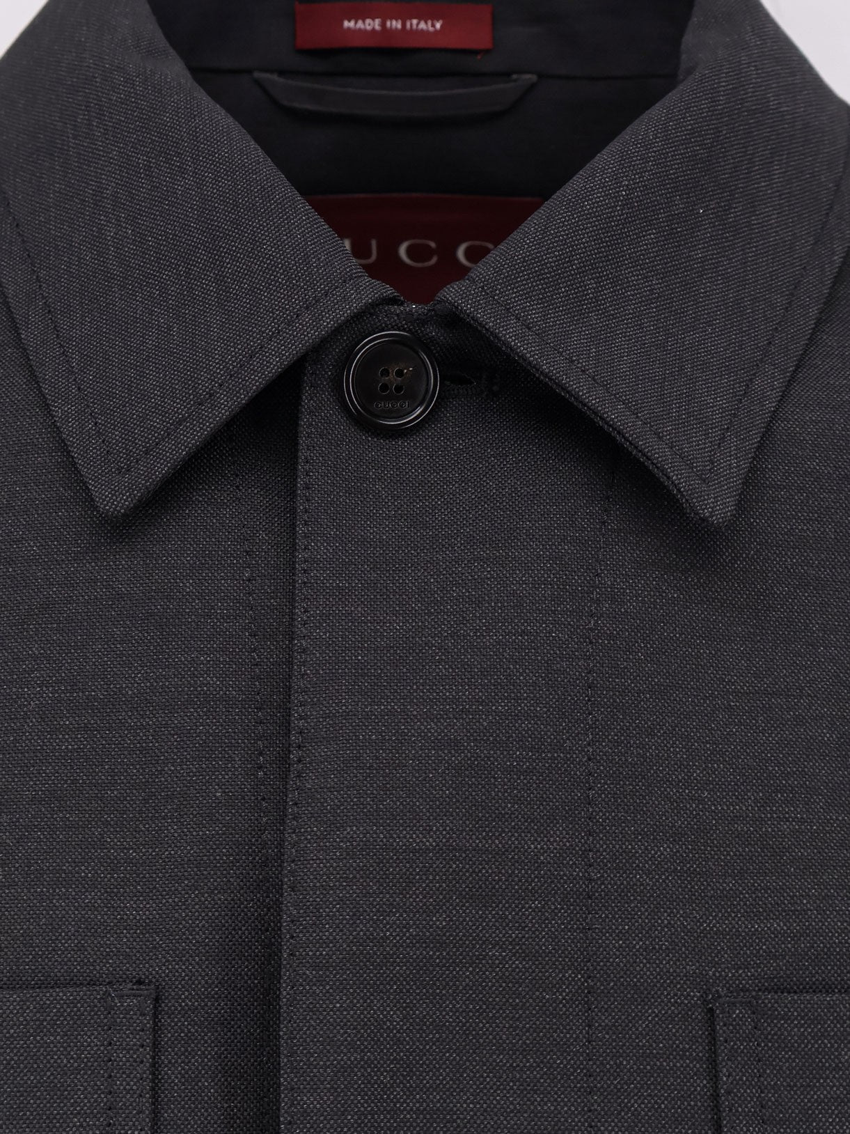 Gucci Men's Wool Shirt Jacket Grey