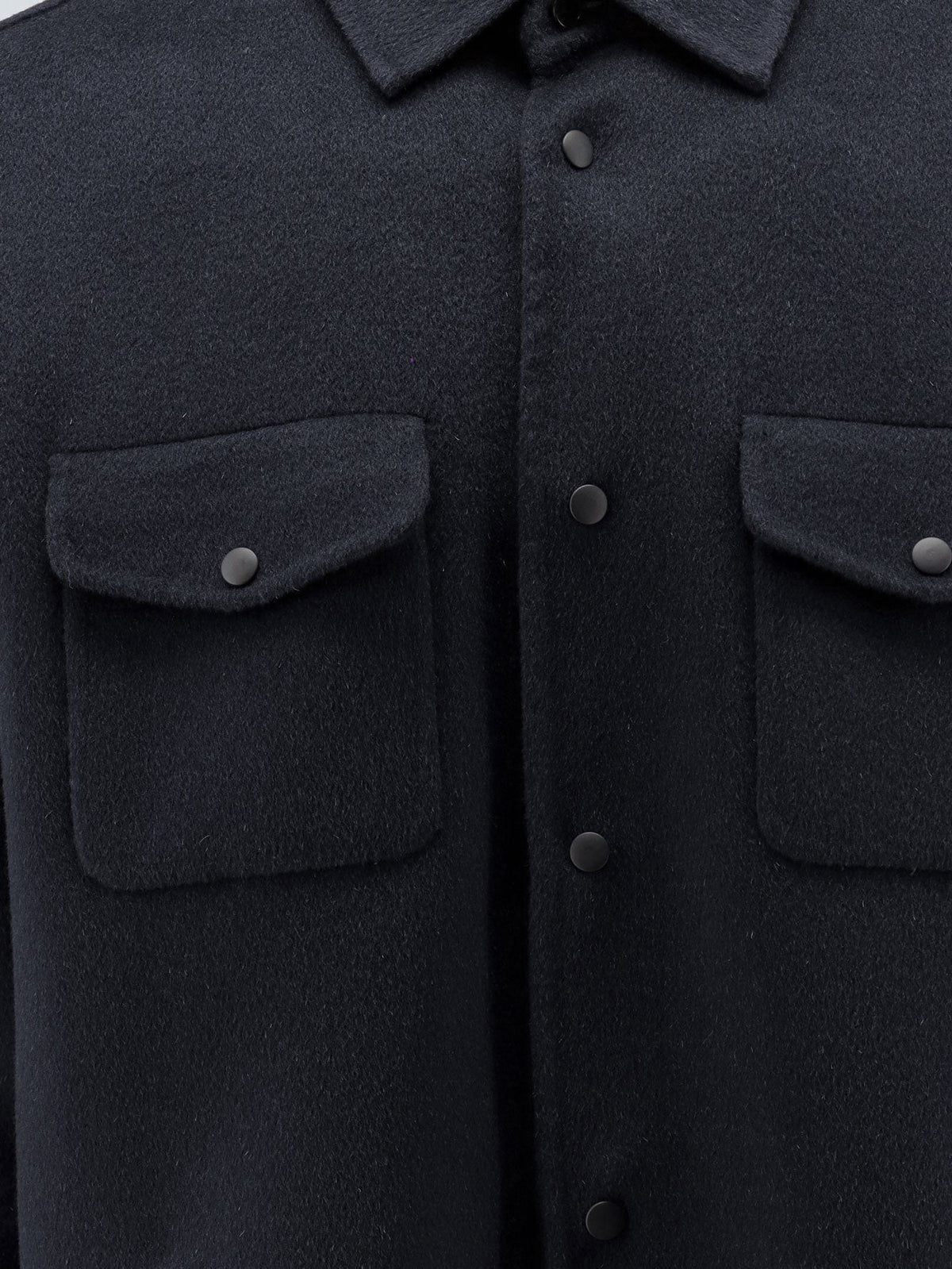 ASPESI Men's Wool Shirt Jacket Blue, view 3