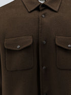 ASPESI Men's Wool Shirt Jacket Brown, view 3