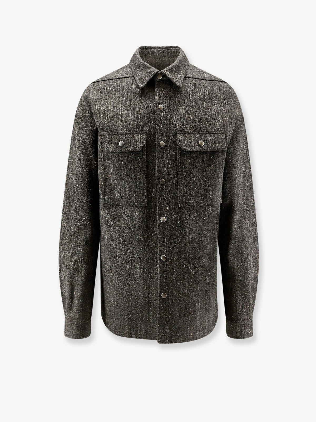 Rick Owens Men's Wool Shirt Carbone