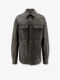 Rick Owens Men's Wool Shirt Carbone