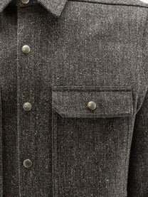 Rick Owens Men's Wool Shirt Carbone